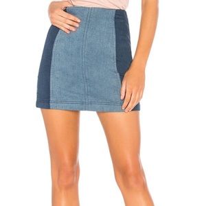 FREE PEOPLE Denim Mini Skirt